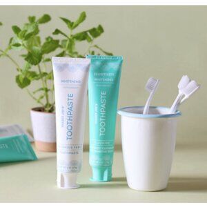 Trader Joe's Sensitivity + Whitening Peppermint Fluoride Toothpaste NEW